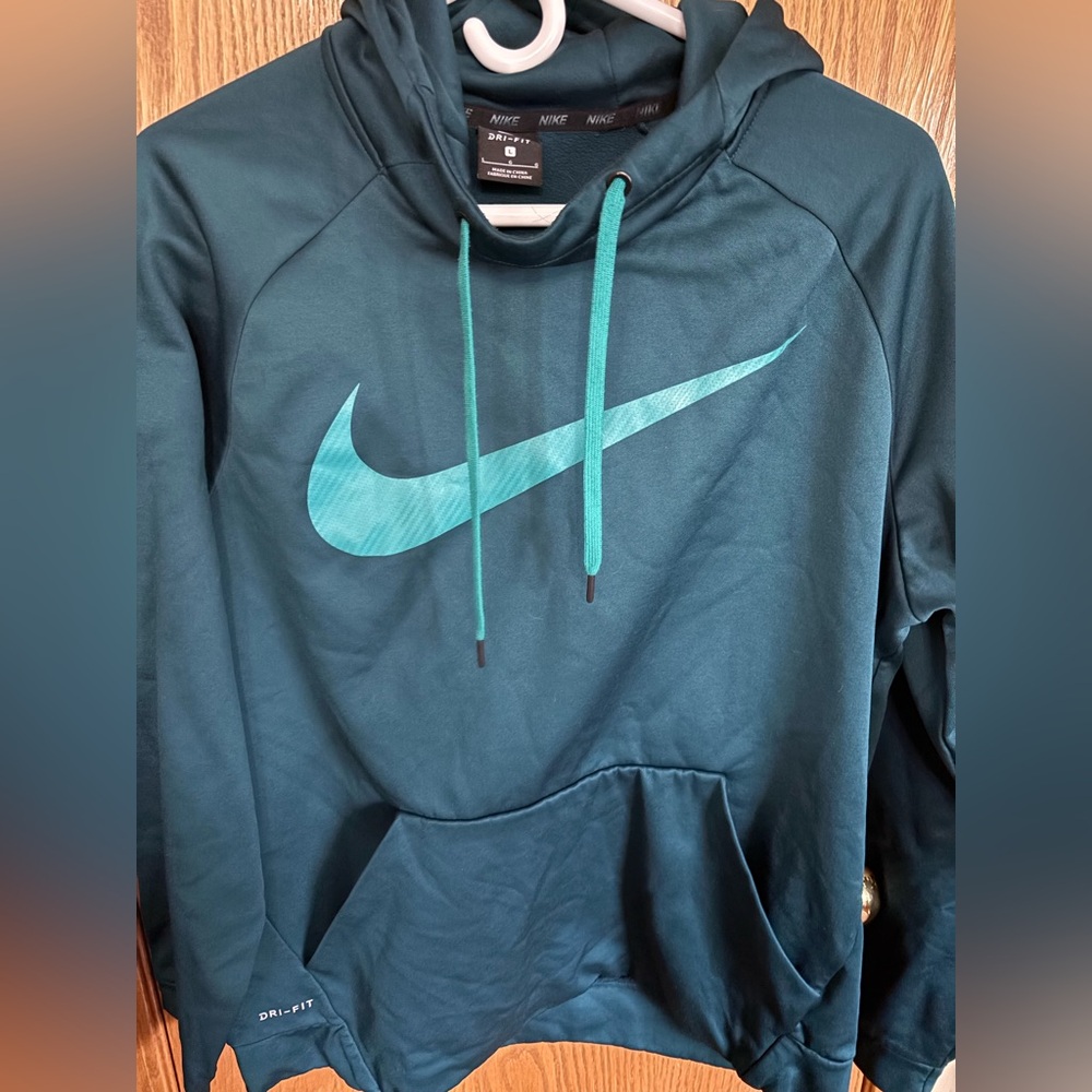 Nike Dri-FIT Teal Hoodie size L men’s.
